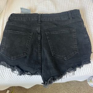 Zara black jean shorts. Runs small!! Never worn